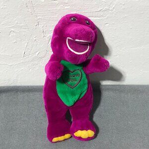 Vintage Barney the Dinosaur I Love You Plush Stuffed Animal Toy